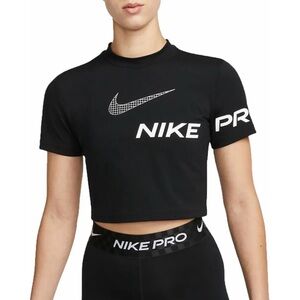 Nike Graphic Training Black and White Pro Crop Top